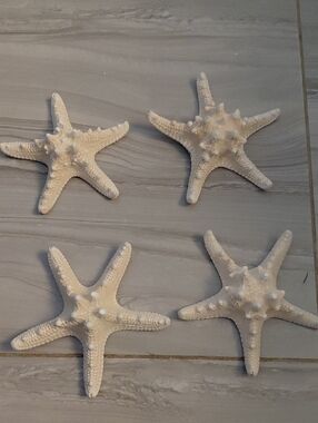 Clearance Sale Set of 4 Decorative Starfish large - White